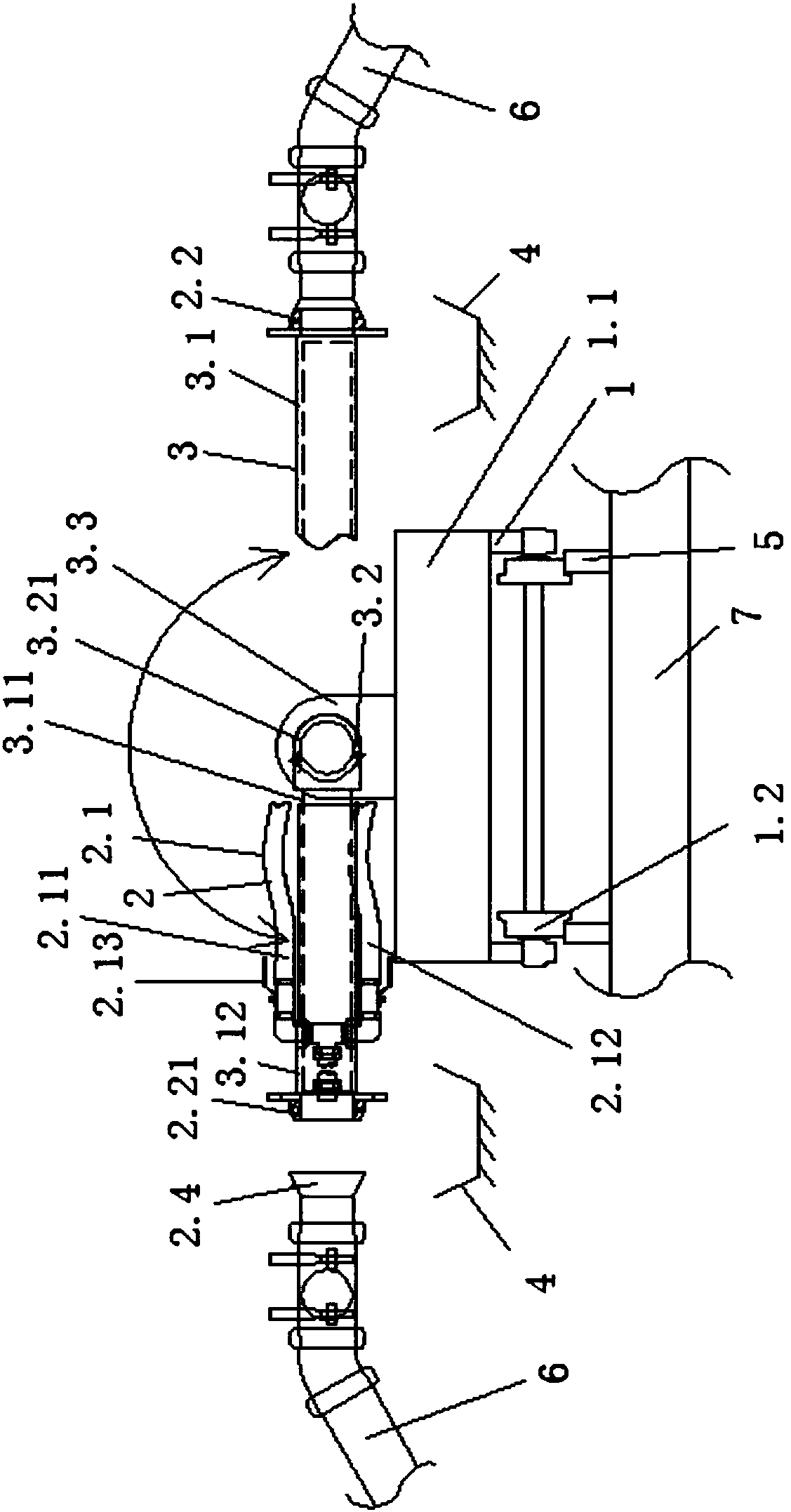 Cleaning device, lining trolley comprising same, and construction method