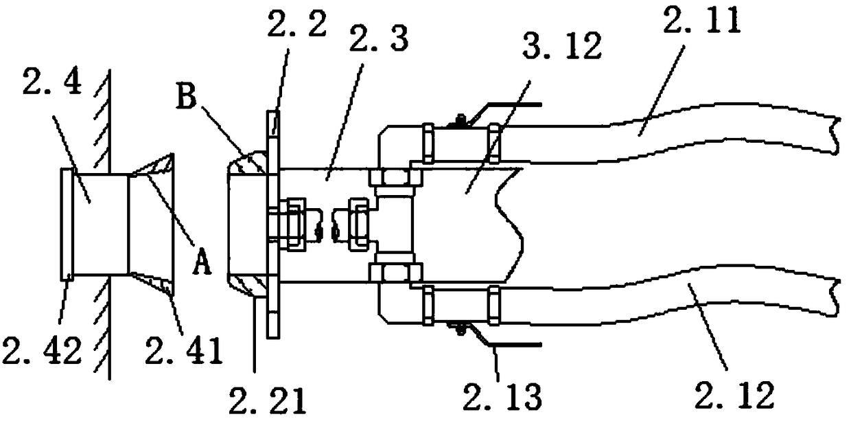 Cleaning device, lining trolley comprising same, and construction method