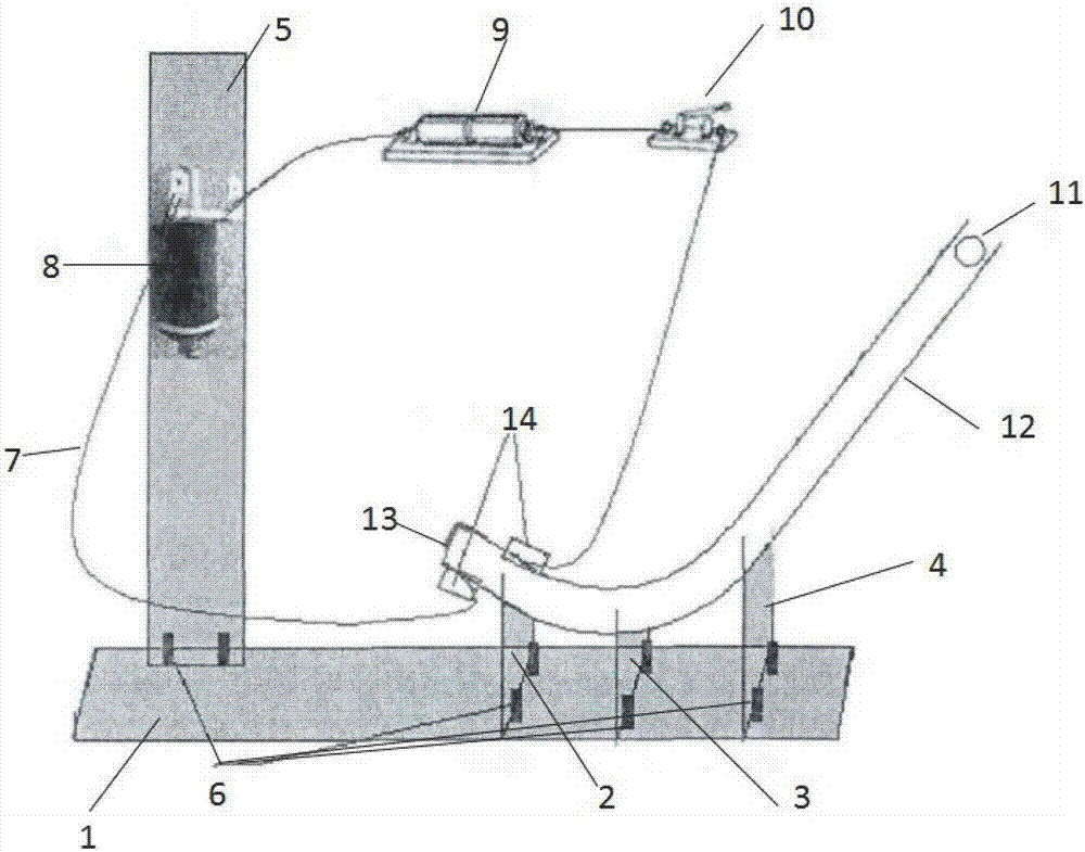 Oblique projectile motion and free-fall motion contrast teaching instrument