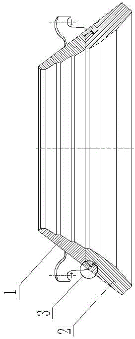 Double component rolling sand making cavity assembly for cone sand making machine and manufacturing method