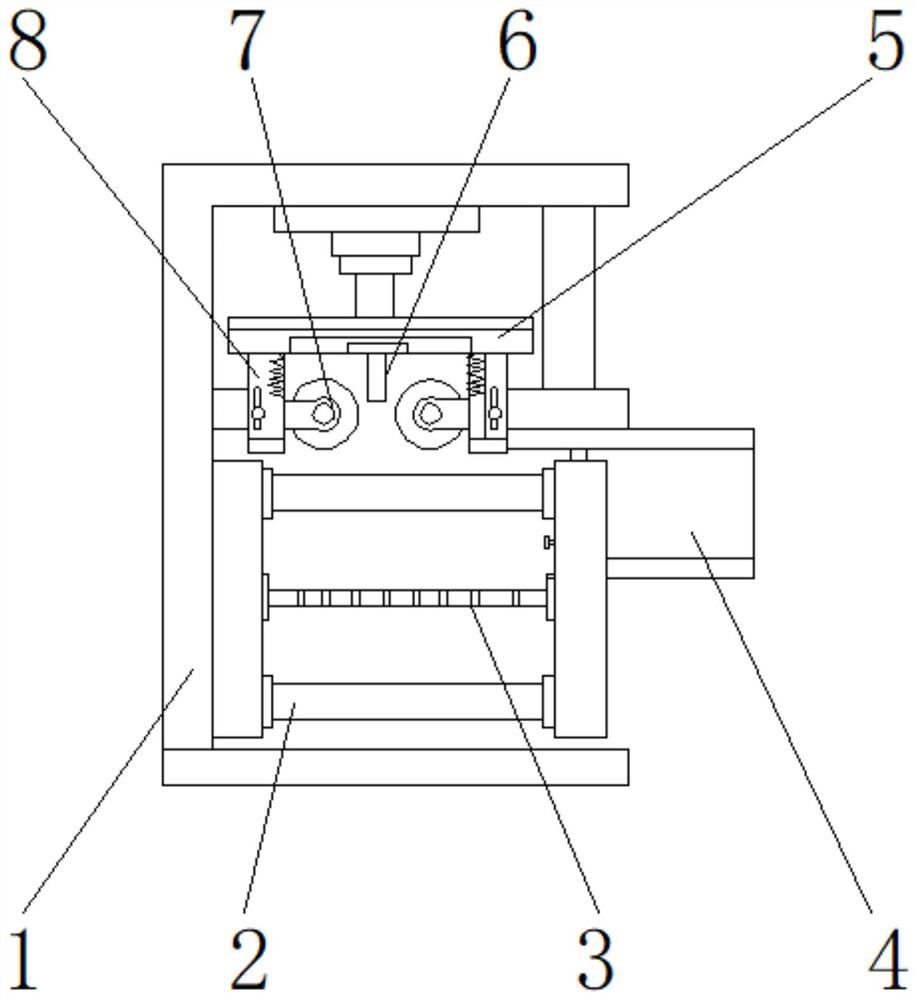 Food packaging bag film slitting device