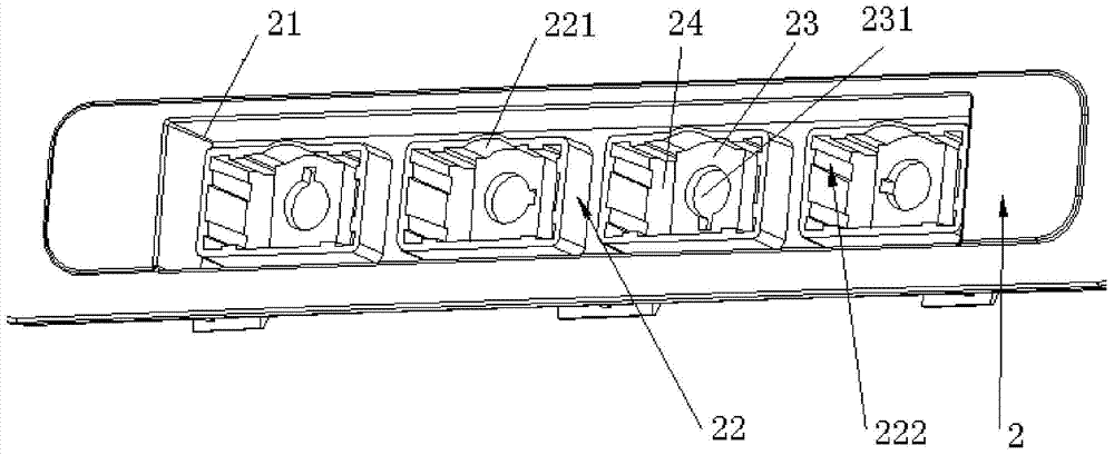 Panel with split press key and washing machine