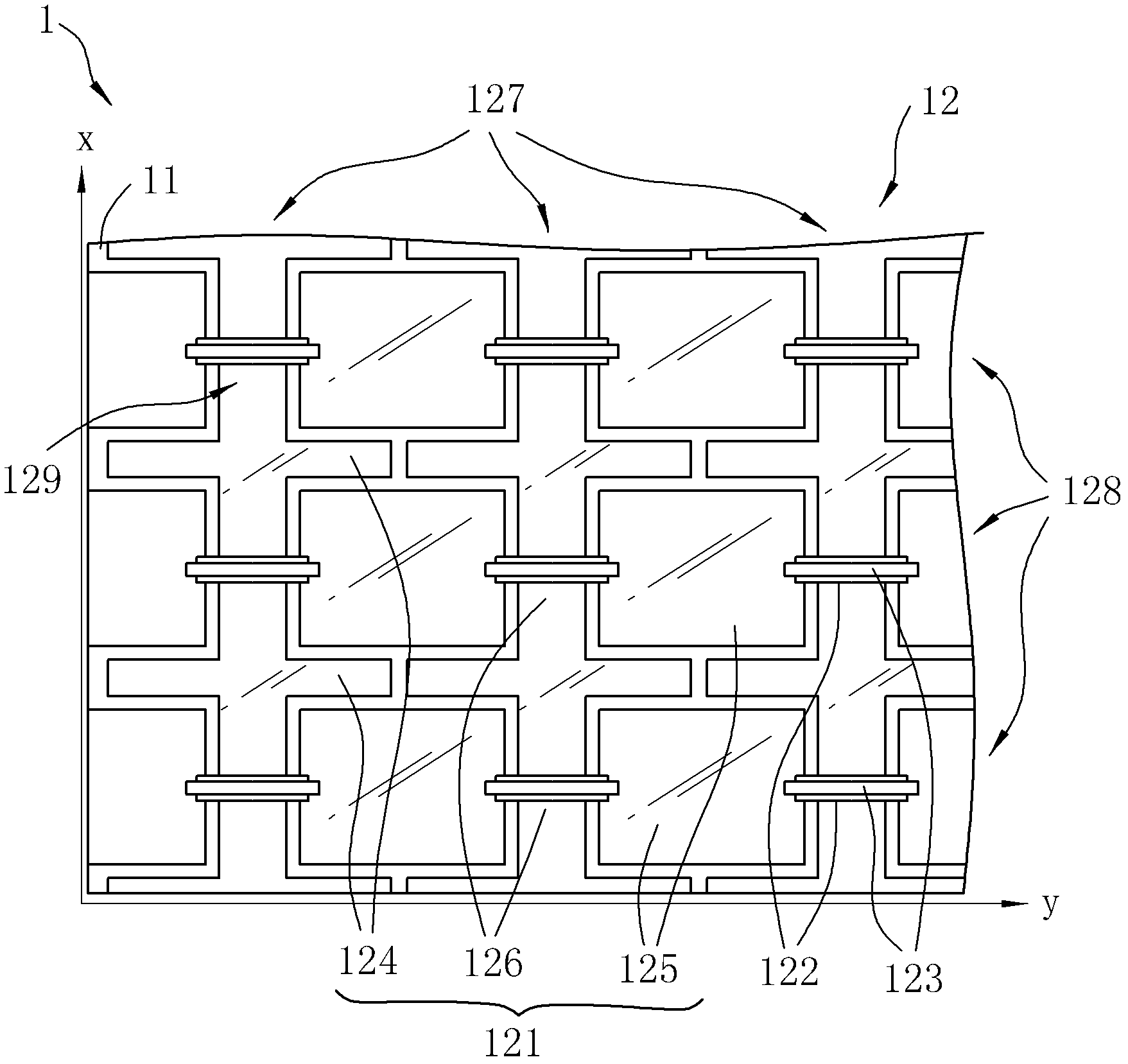 Touch-type inductive device and conductive electrode structure