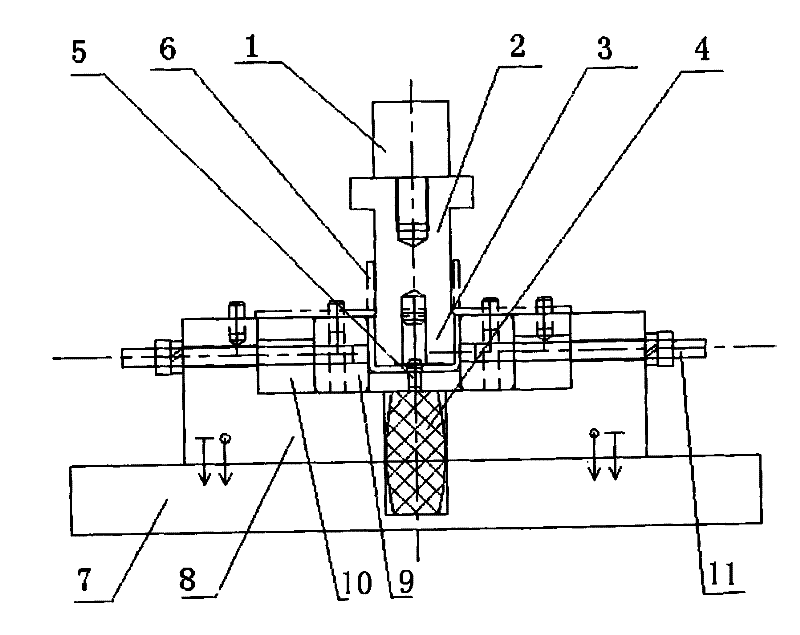 Fixture for forming U-shaped clip of steel plate spring