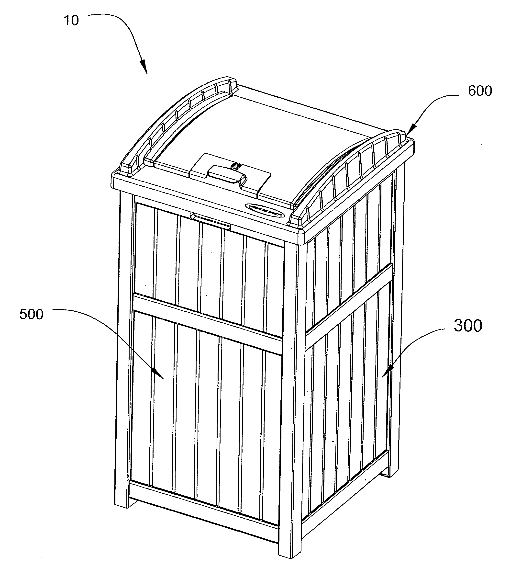 Secure trash container assembly