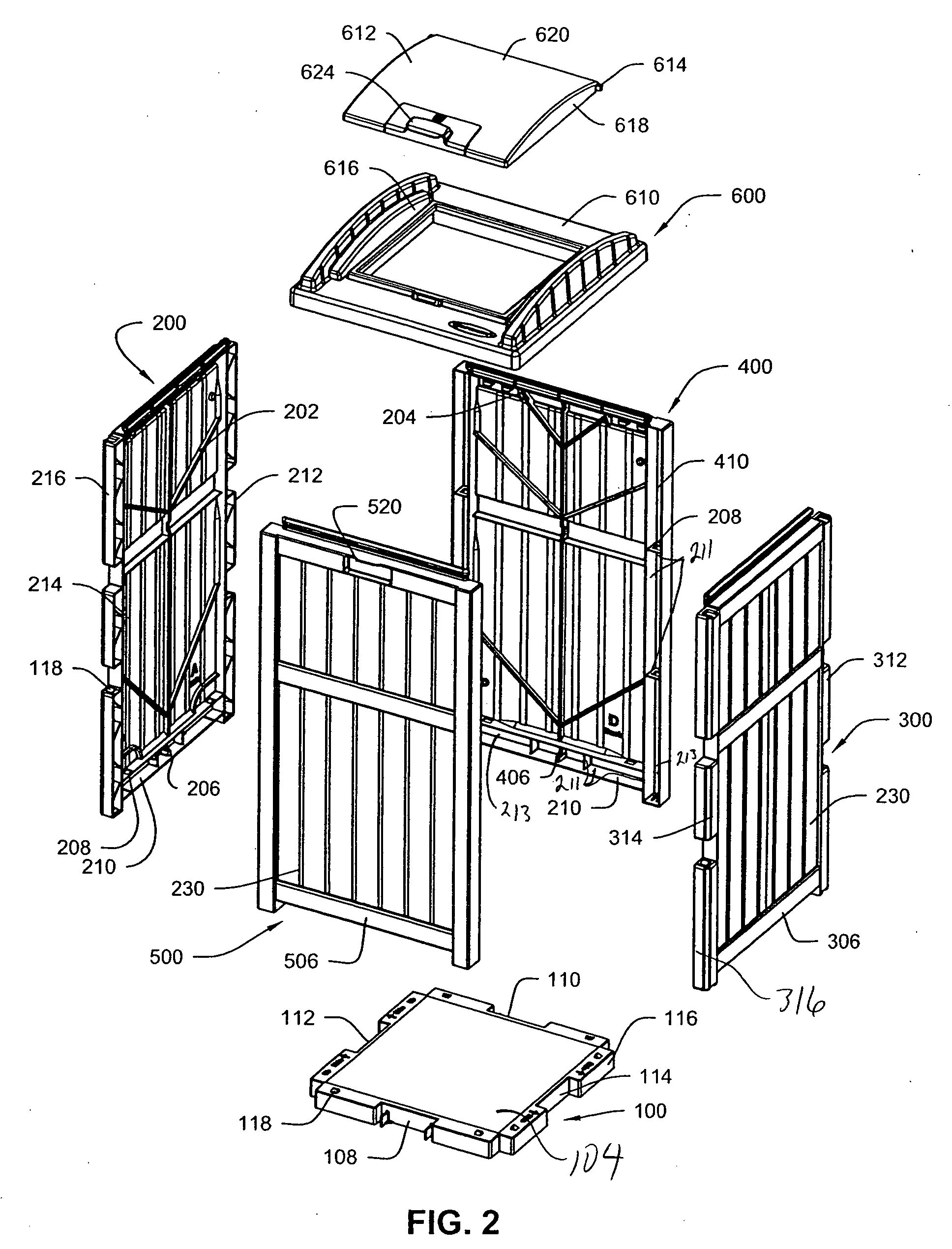 Secure trash container assembly