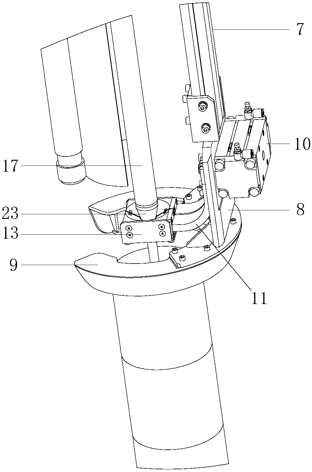 Yarn rod positioning device