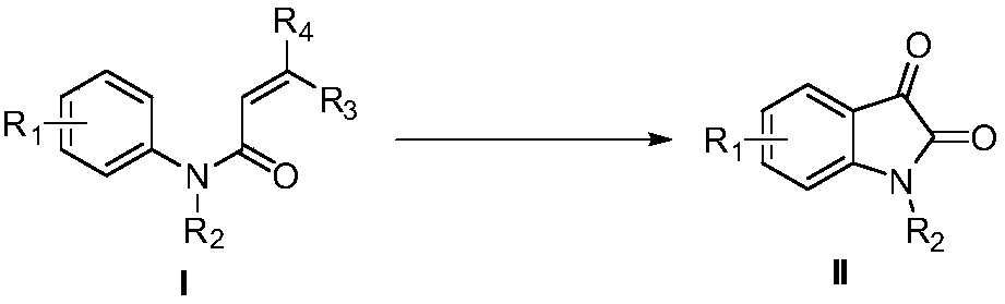 Synthesis method of indole-2,3-dione compound