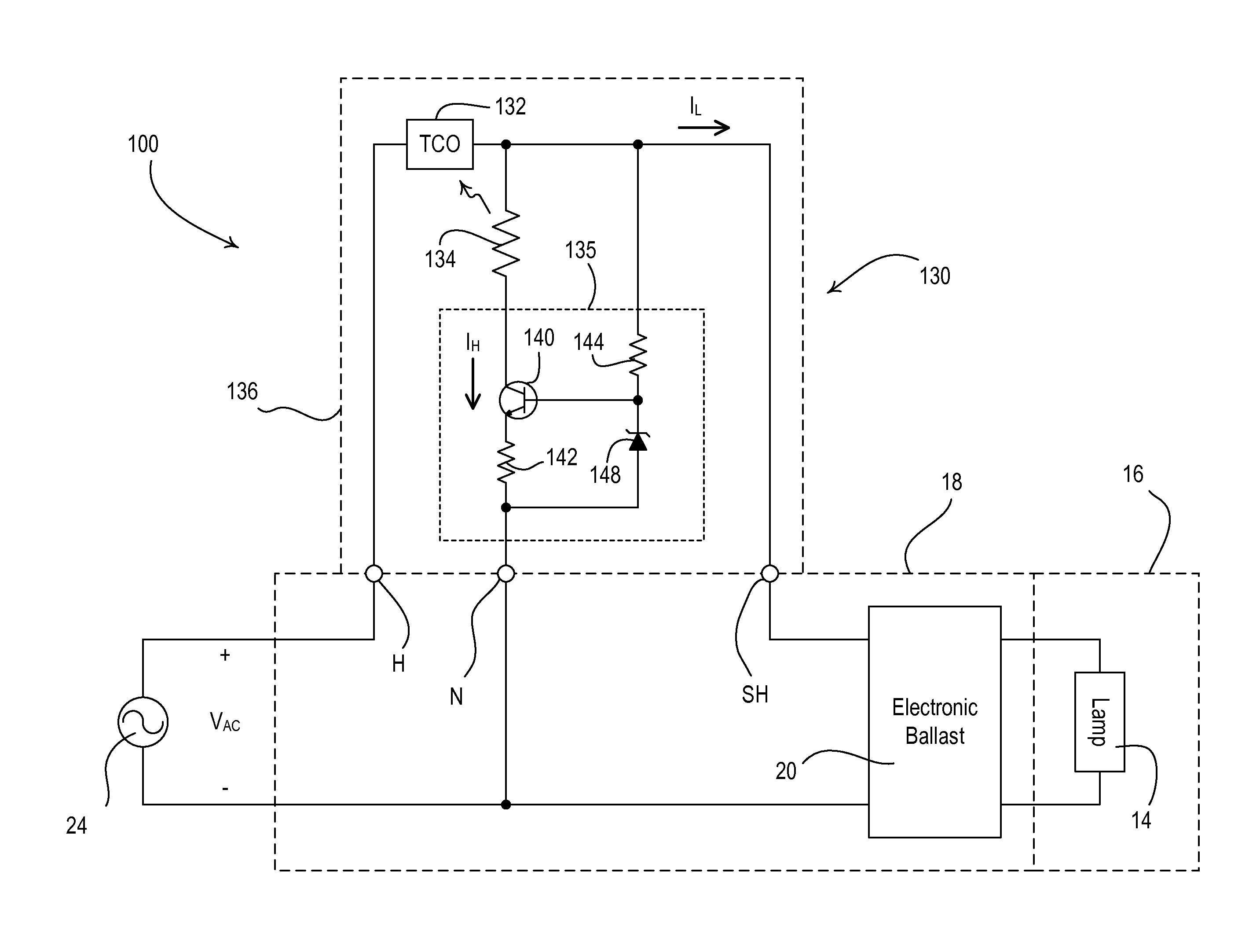 Universal-Voltage Self-Heating Thermal Detector