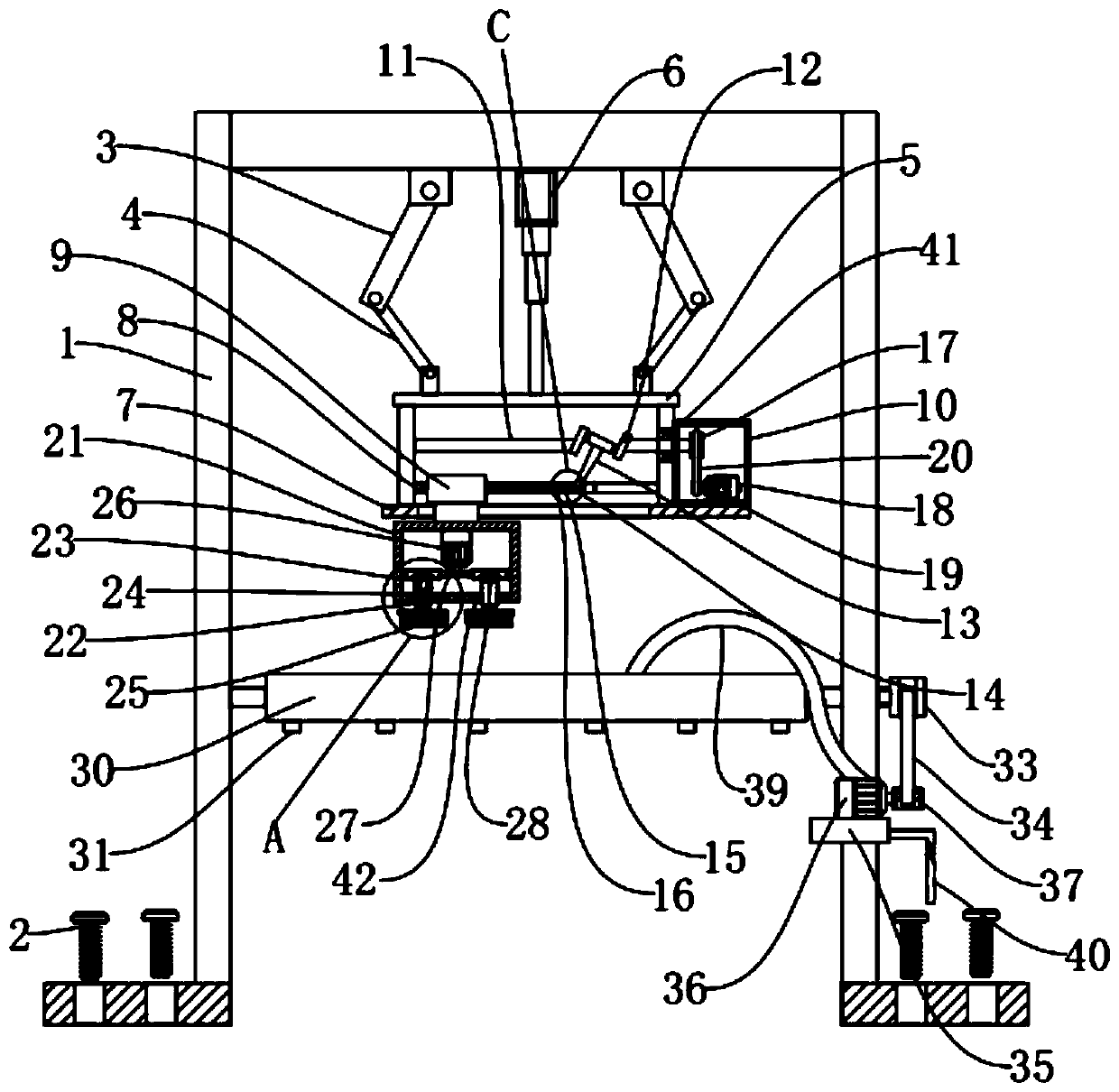 Wheel brush lifting equipment of car washer