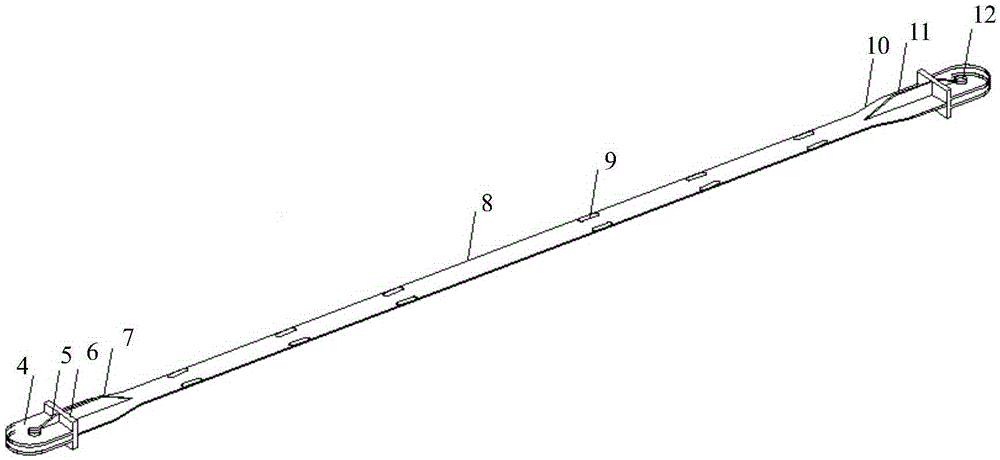 Assembly type bolted connection reinforced wood constraint buckling-restrained brace