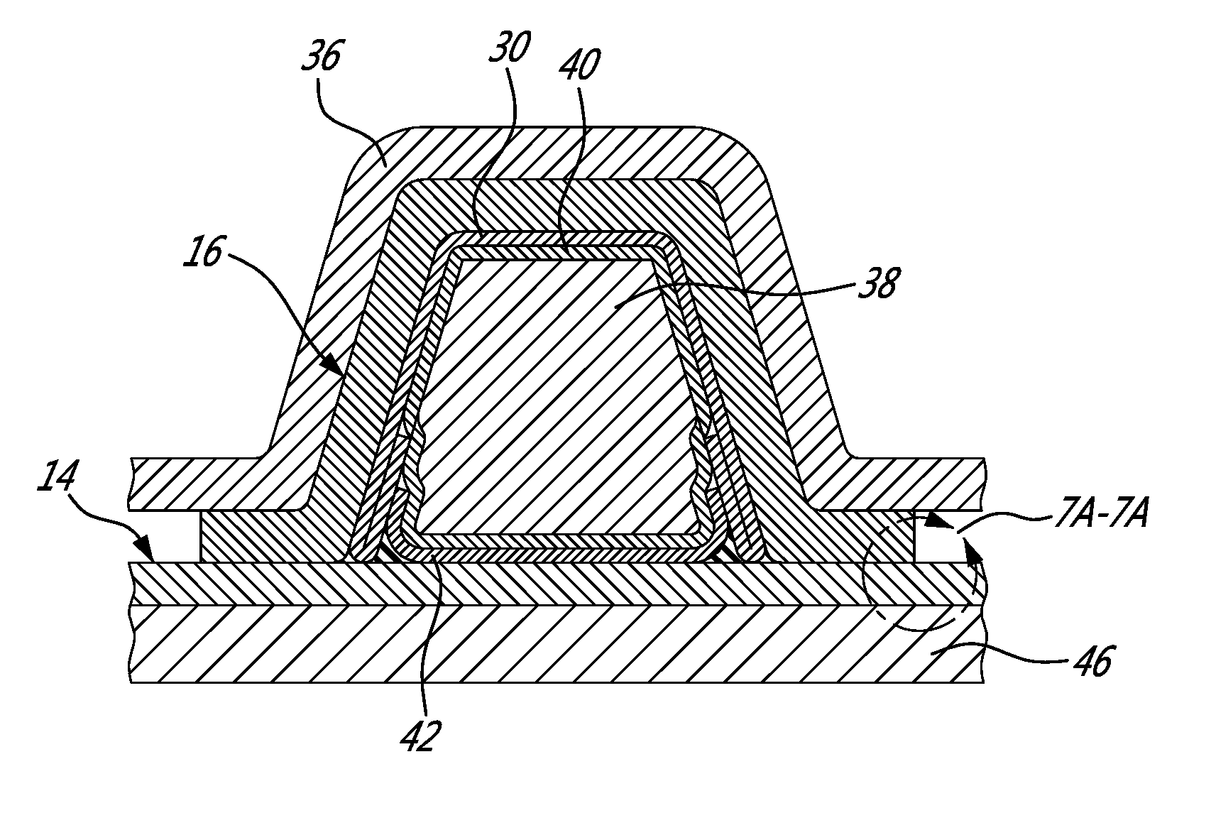 Method of forming a composite member and assembly therefor