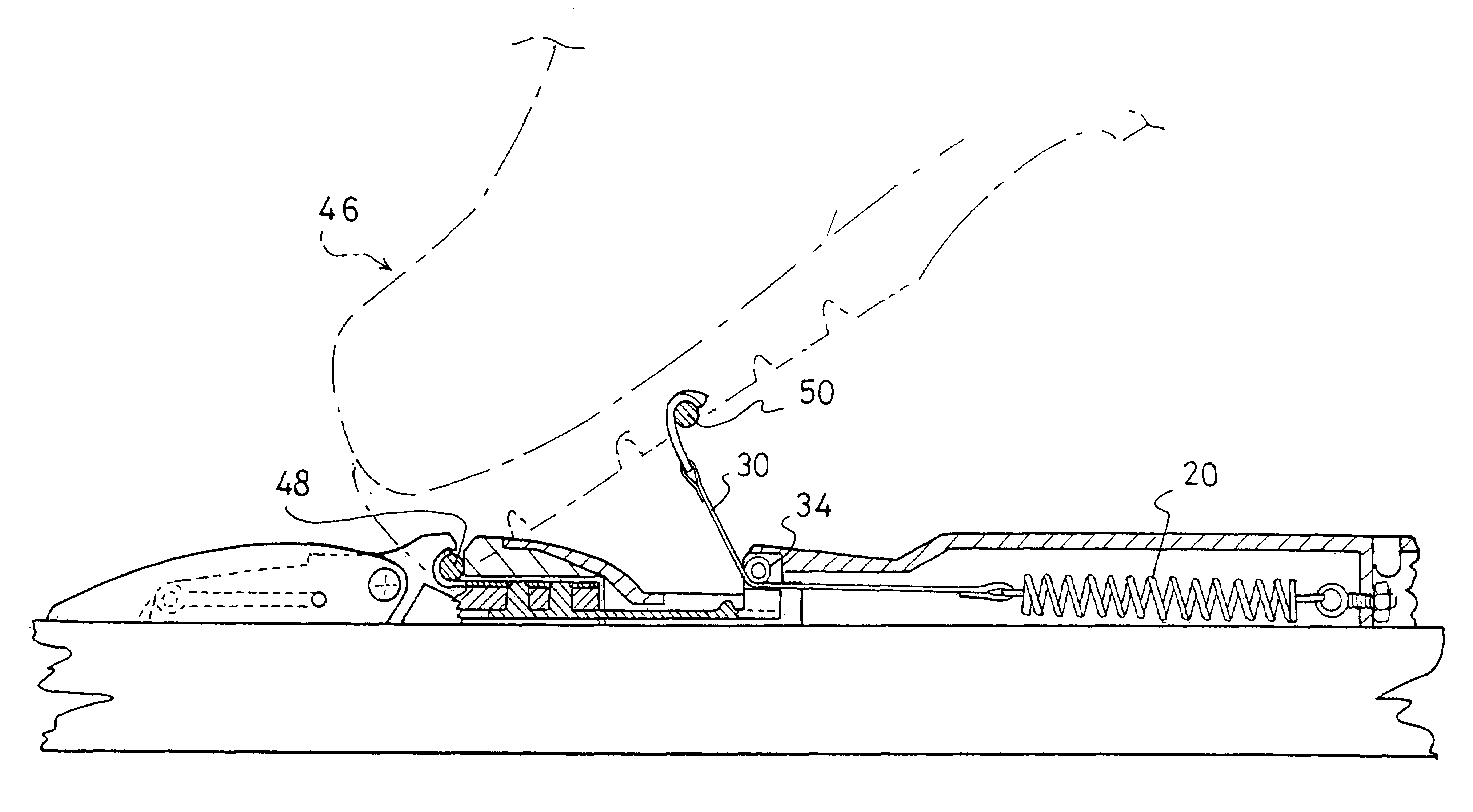 Device for binding a boot to a sports article