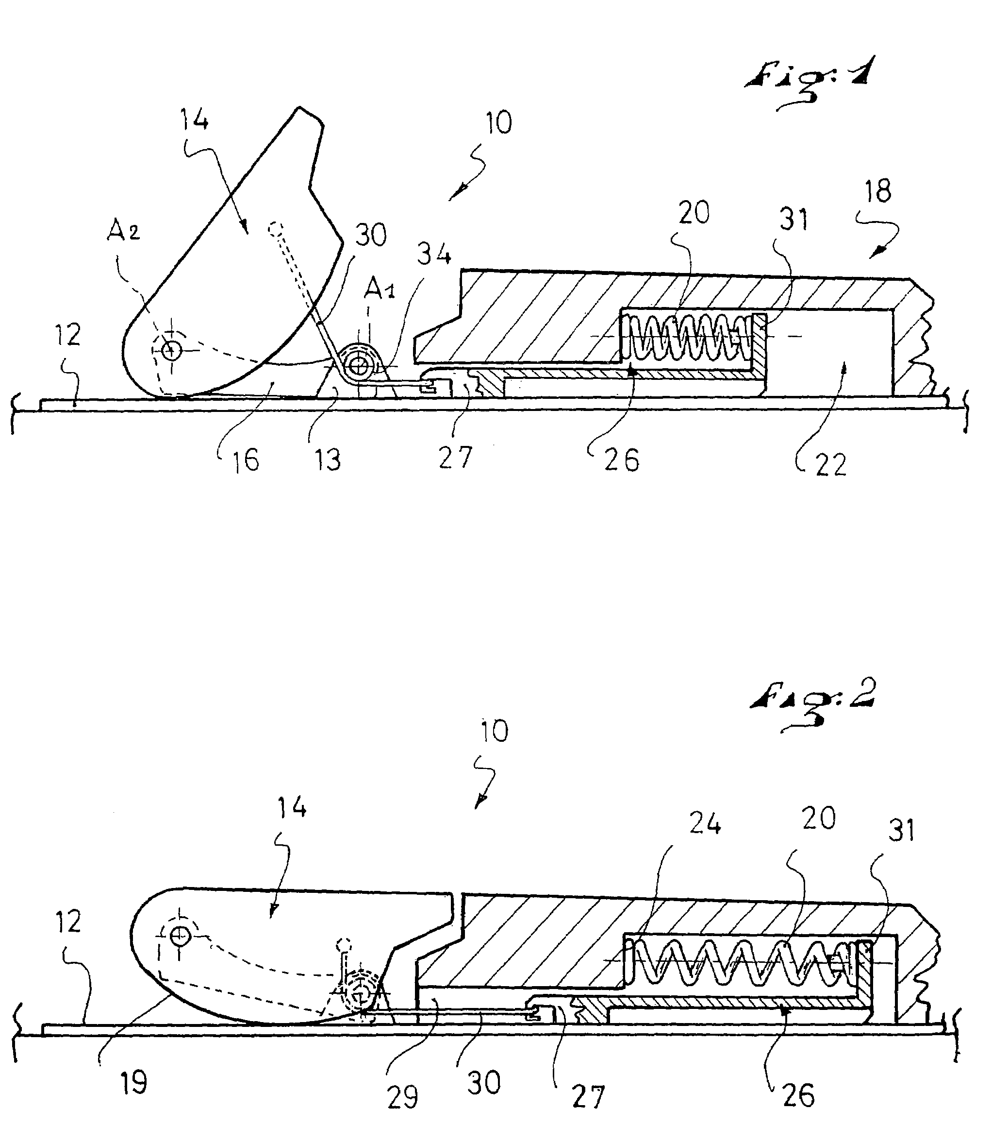 Device for binding a boot to a sports article