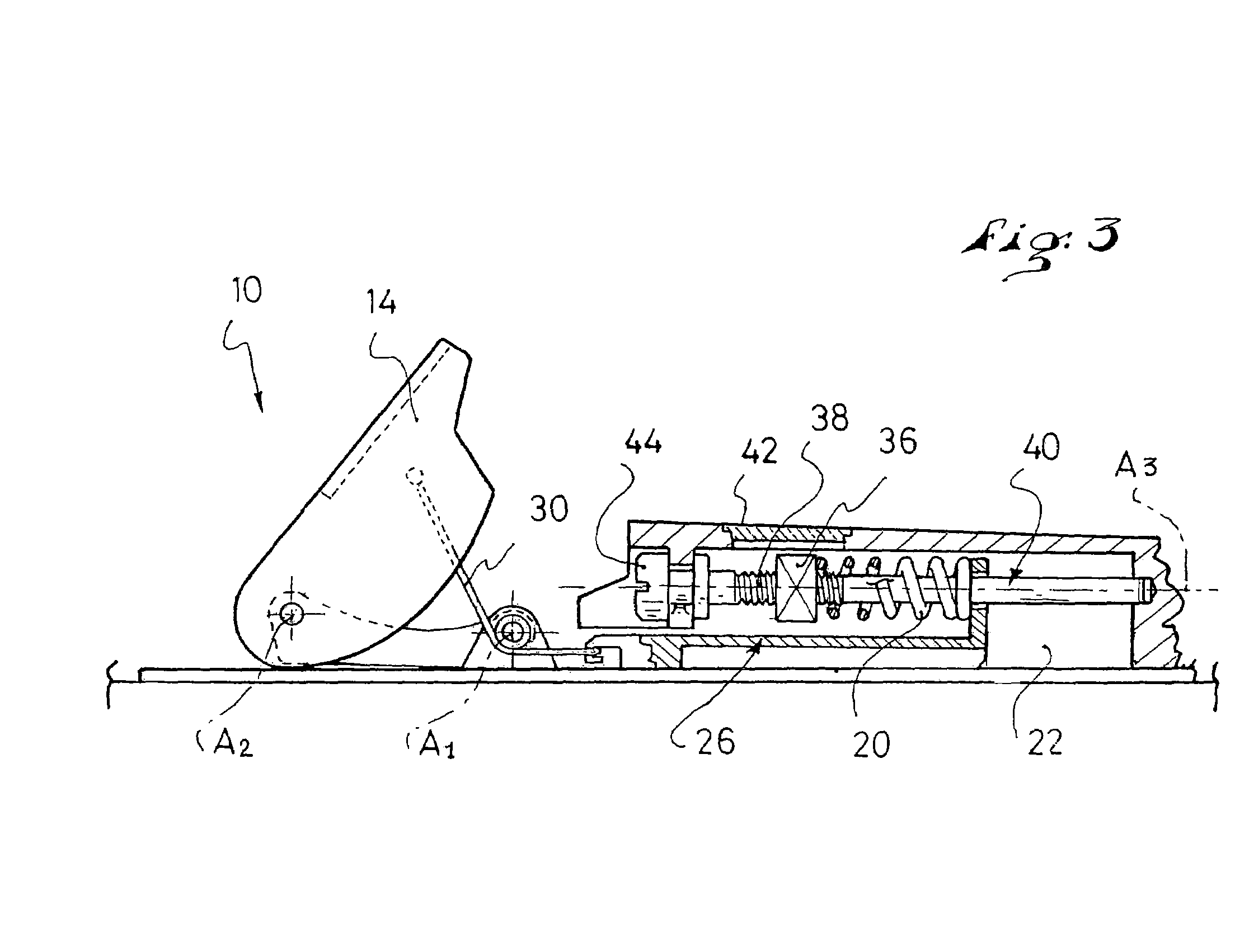 Device for binding a boot to a sports article