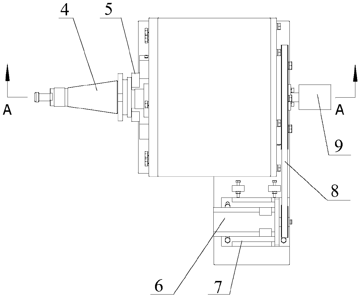 Machine tool cutting force simulation loading device