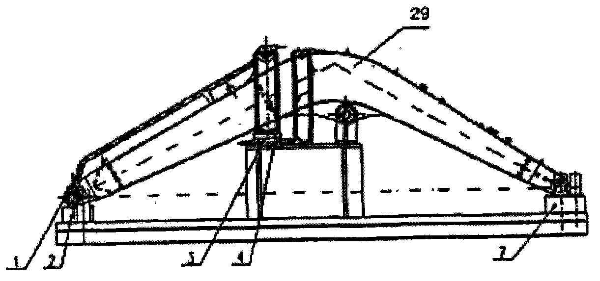 Excavator moving arm body locating component