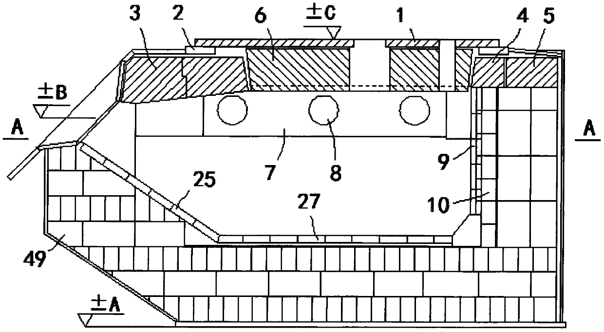 Zipper lining furnace tank