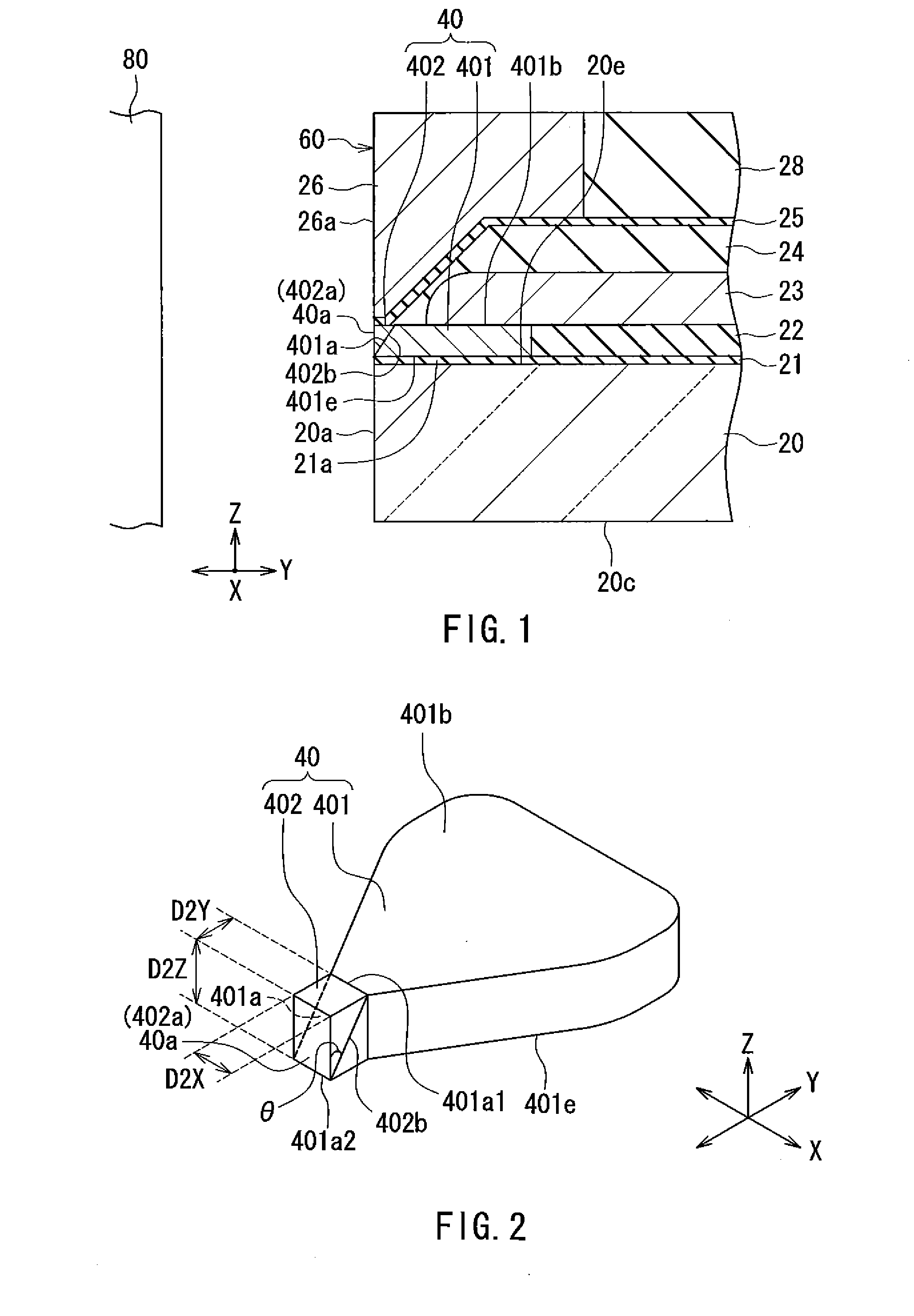 Plasmon generator including two portions made of different metals