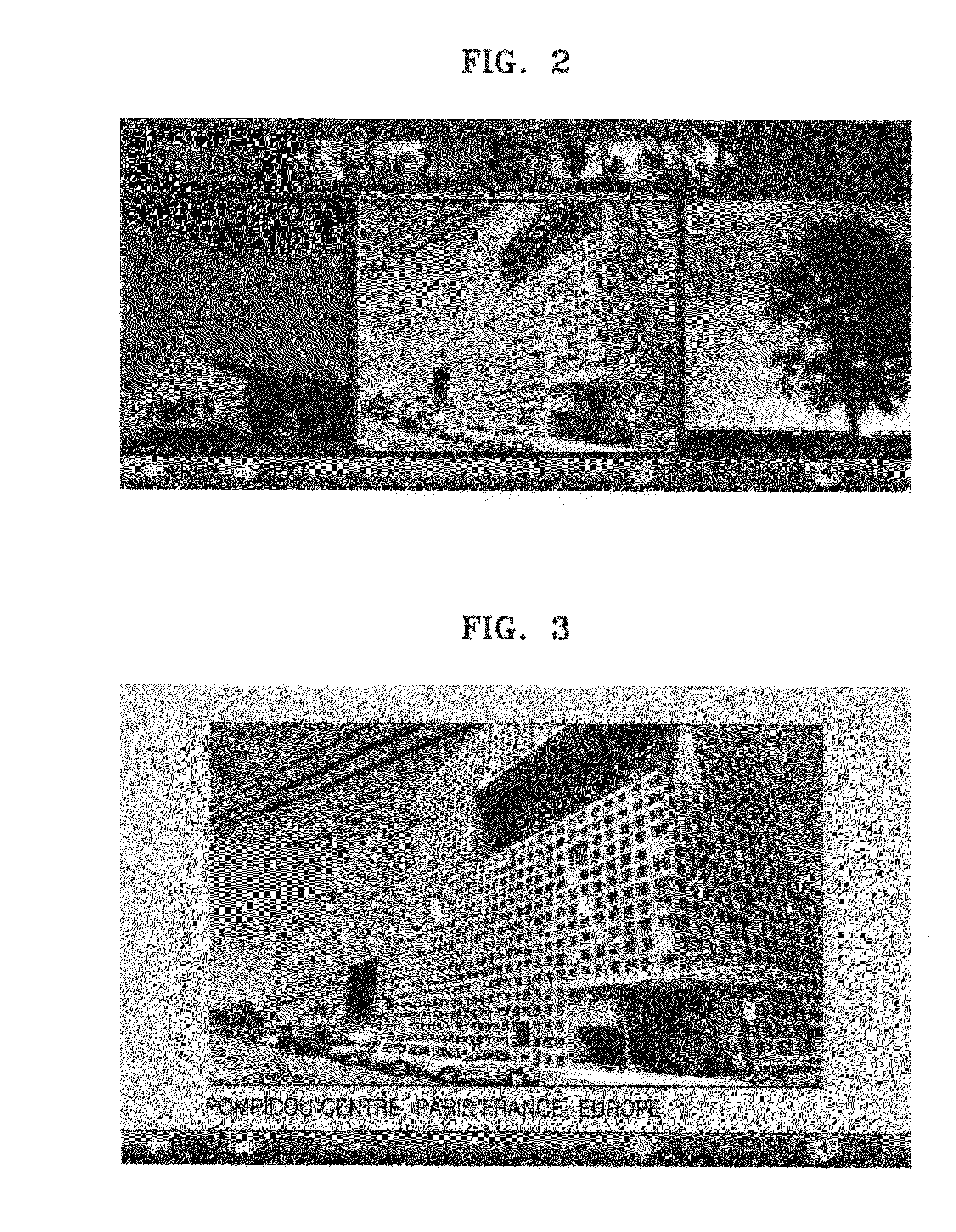 Method and apparatus for providing slide show by using plurality of images