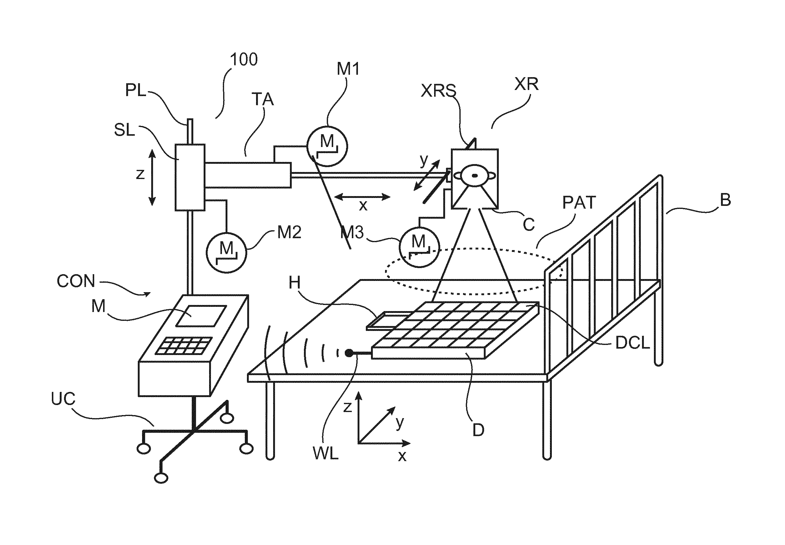 X-ray collimator size and postion adjustment based on pre-shot