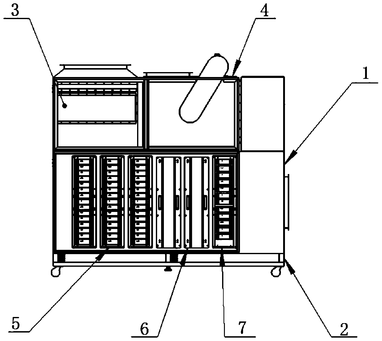 Integrated equipment for efficient treatment of volatile organic waste gas