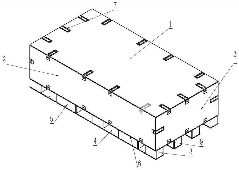 Intelligent elevator packaging box capable of being repeatedly used and implementation method