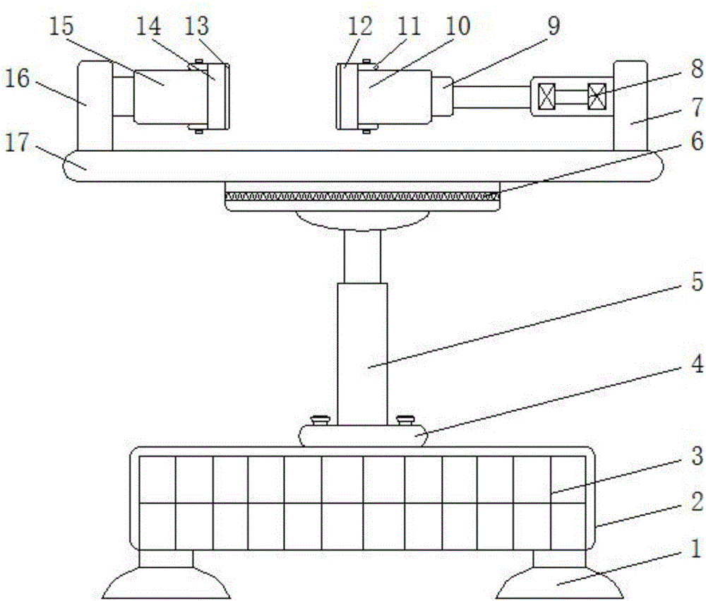 Fixing device for automobile rubber and plastic part production detection