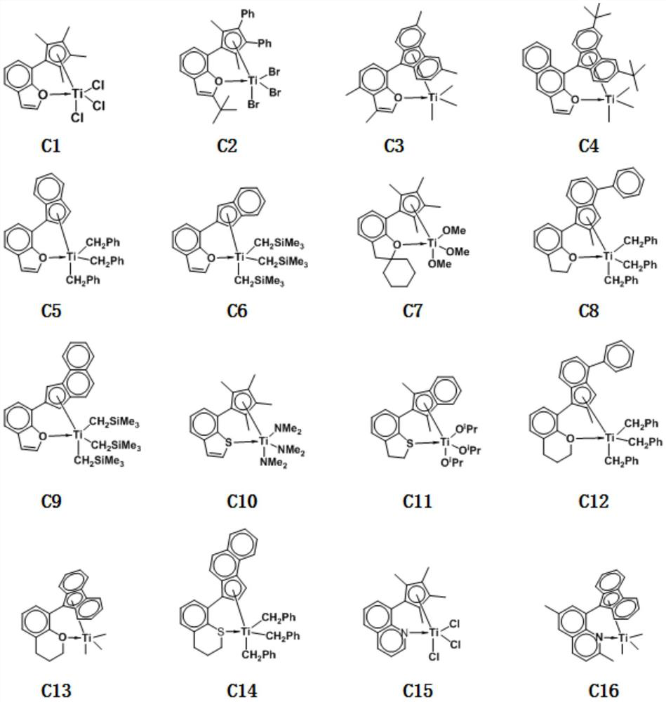 Application of mono-cyclopentadienyl fourth subgroup metal complex containing neutral coordination side group