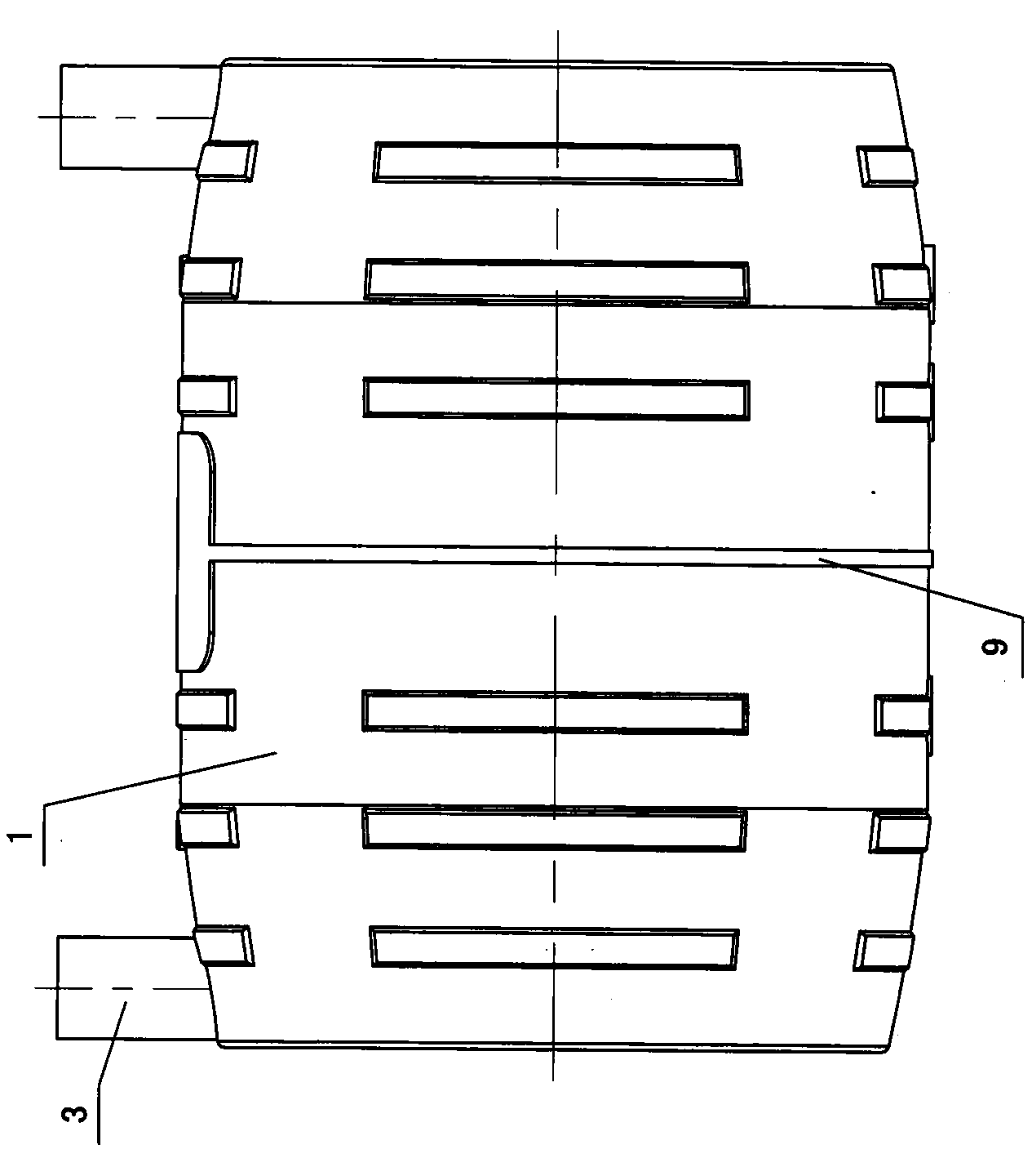 External display mark of polyethylene electro-fusion socket pipe fitting and limiting device for resistance wires