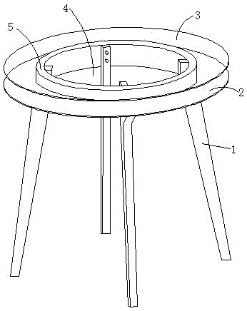 Novel-structure double-layer round table