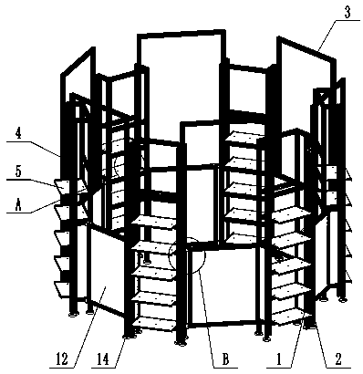 Large environment-friendly extensible showing stand