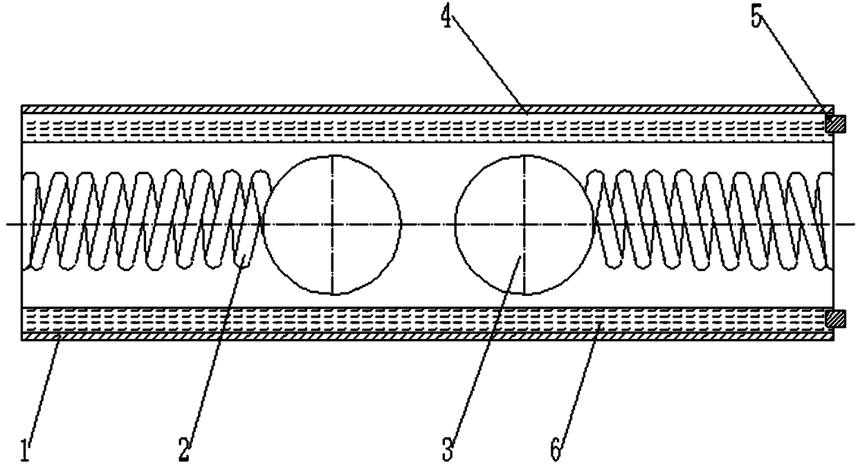 Collision damper with thickening liquid elasticity