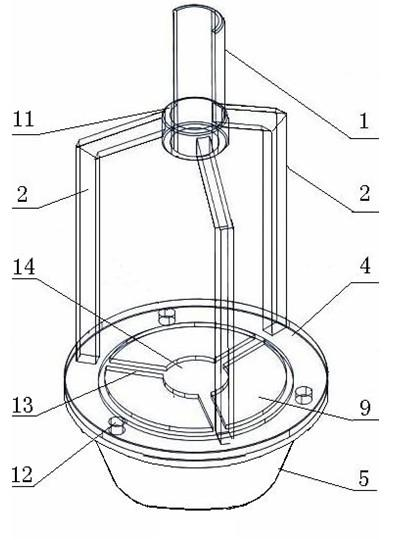 Radio antenna bracket for marine environmental monitoring buoy