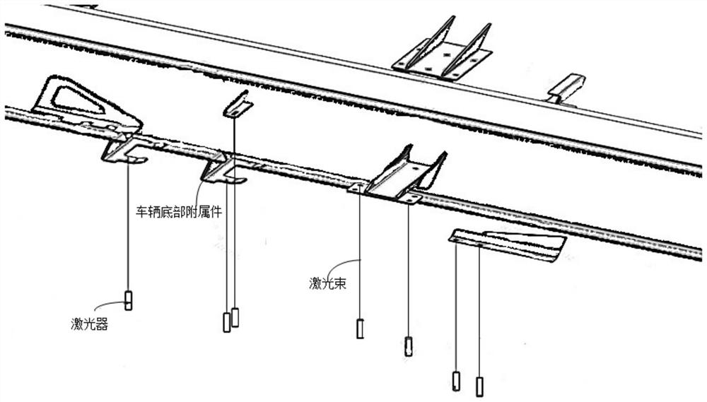 Laser-based vehicle bottom accessory detection method