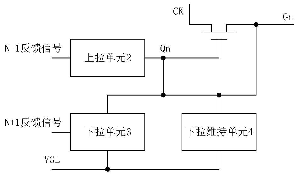 Single-stage GOA circuit and display device