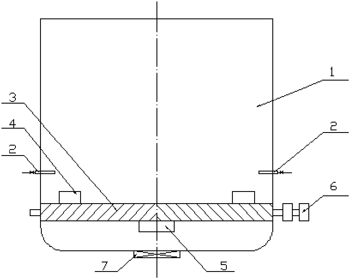 Discharging device for sludge bin