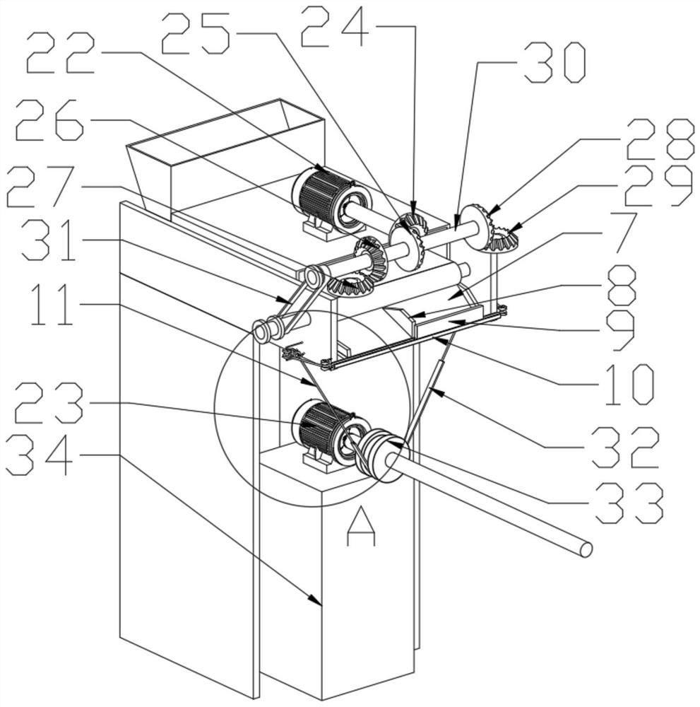 Spreading mechanism and chicken cleaning, pickling and processing equipment