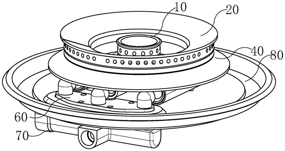 Kitchen range burner and making method thereof