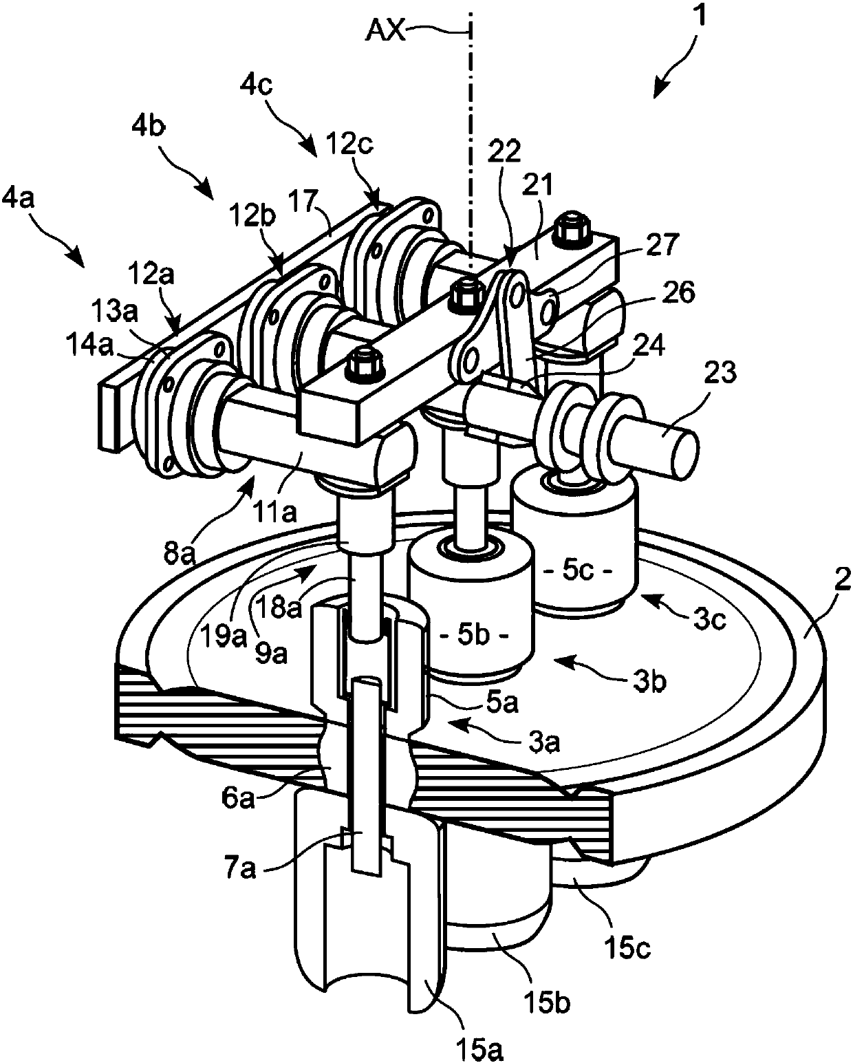 Electric earthing switch arrangement for gas insulated substation