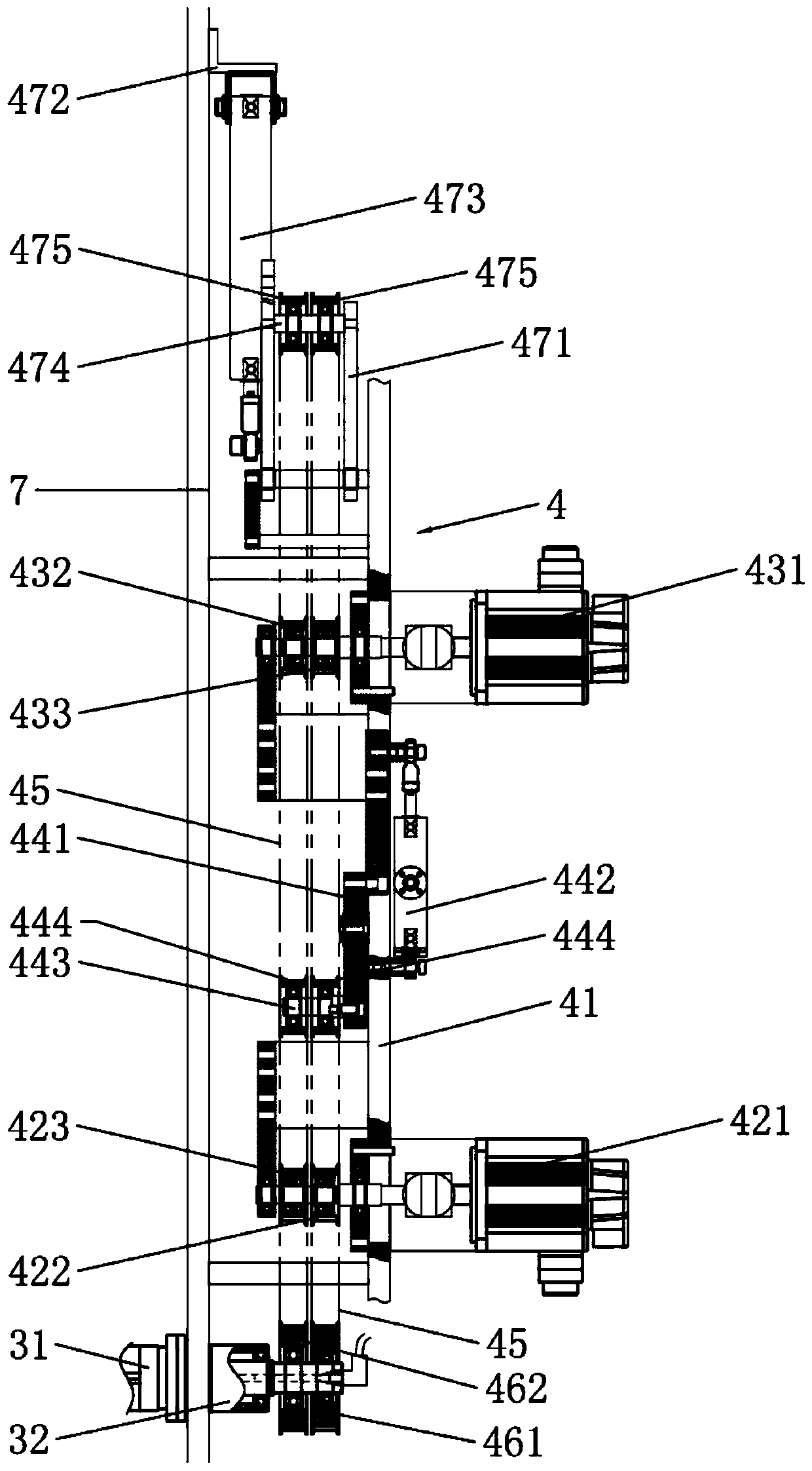 Rotary winding structure applied to self-adhesive label winding machine