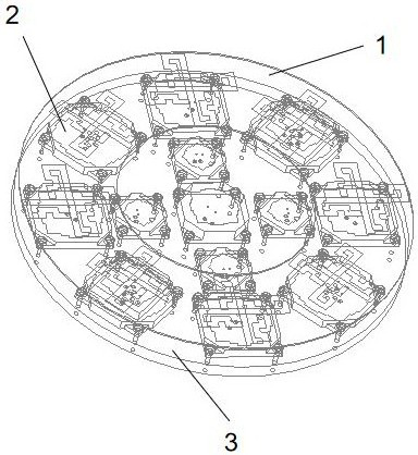 Quaternary GPS anti-interference antenna array loaded with director and mobile communication system