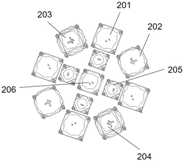 Quaternary GPS anti-interference antenna array loaded with director and mobile communication system