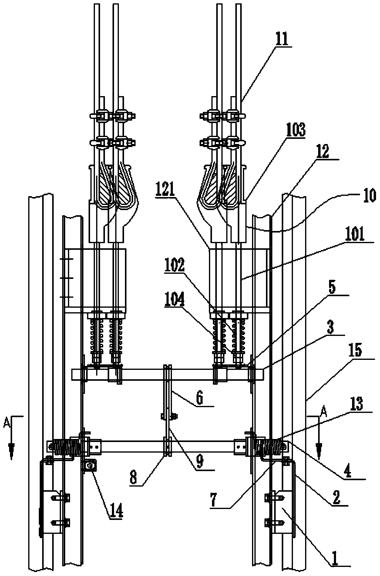 Hydraulic lift car safety protection device