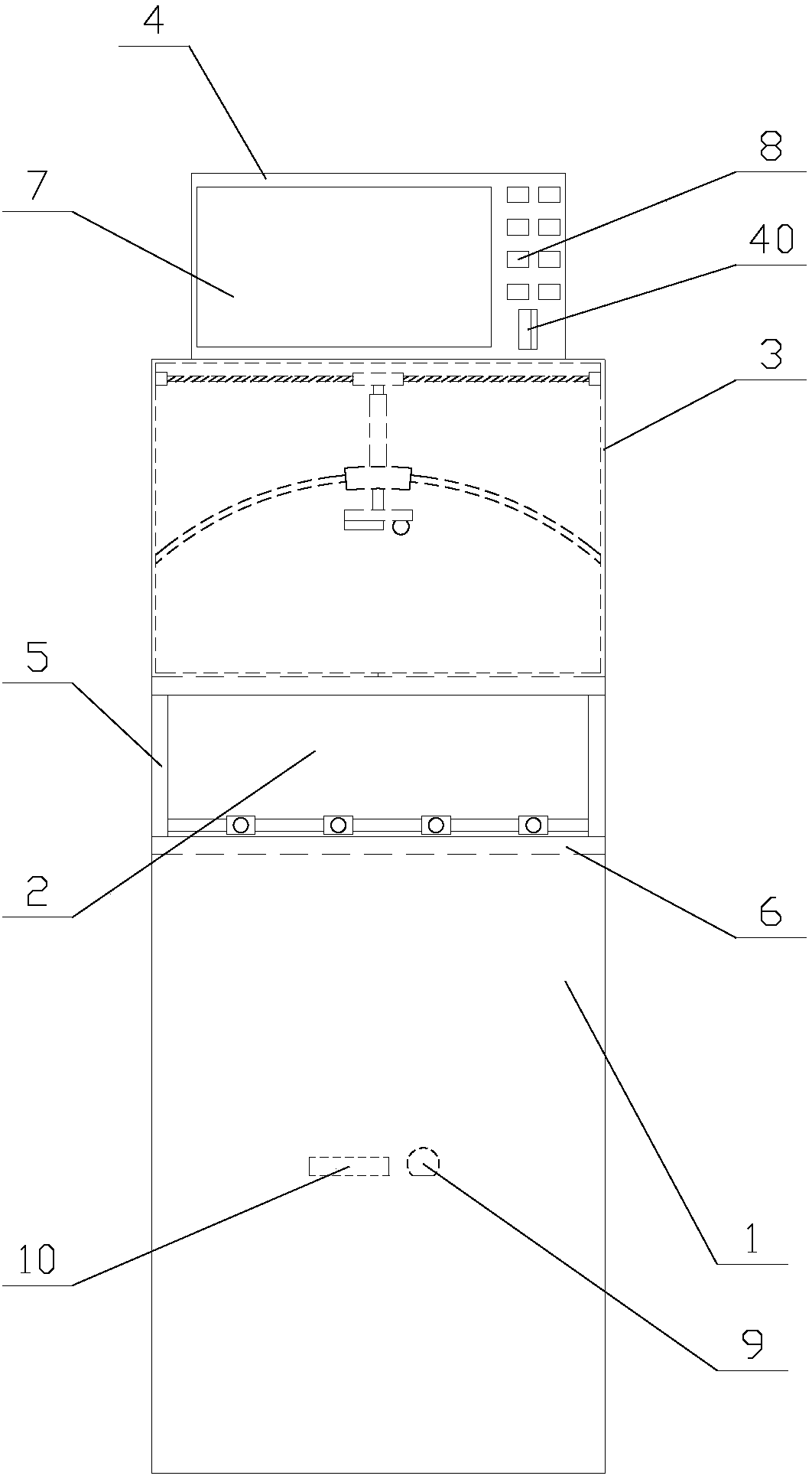 Palm shape identification device based on internet of things and capable of acquiring complete information.