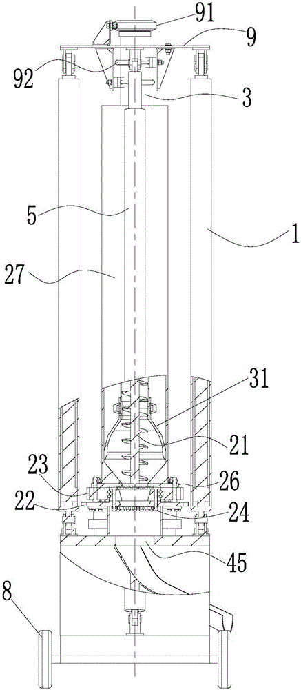 Conveying pipe cleaning device