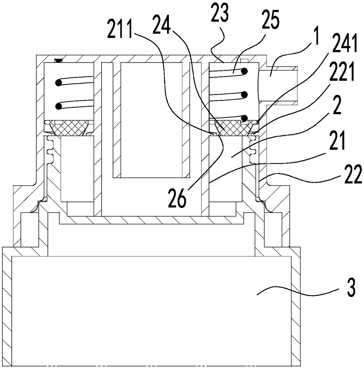 Automatic water-stopping filter element holder