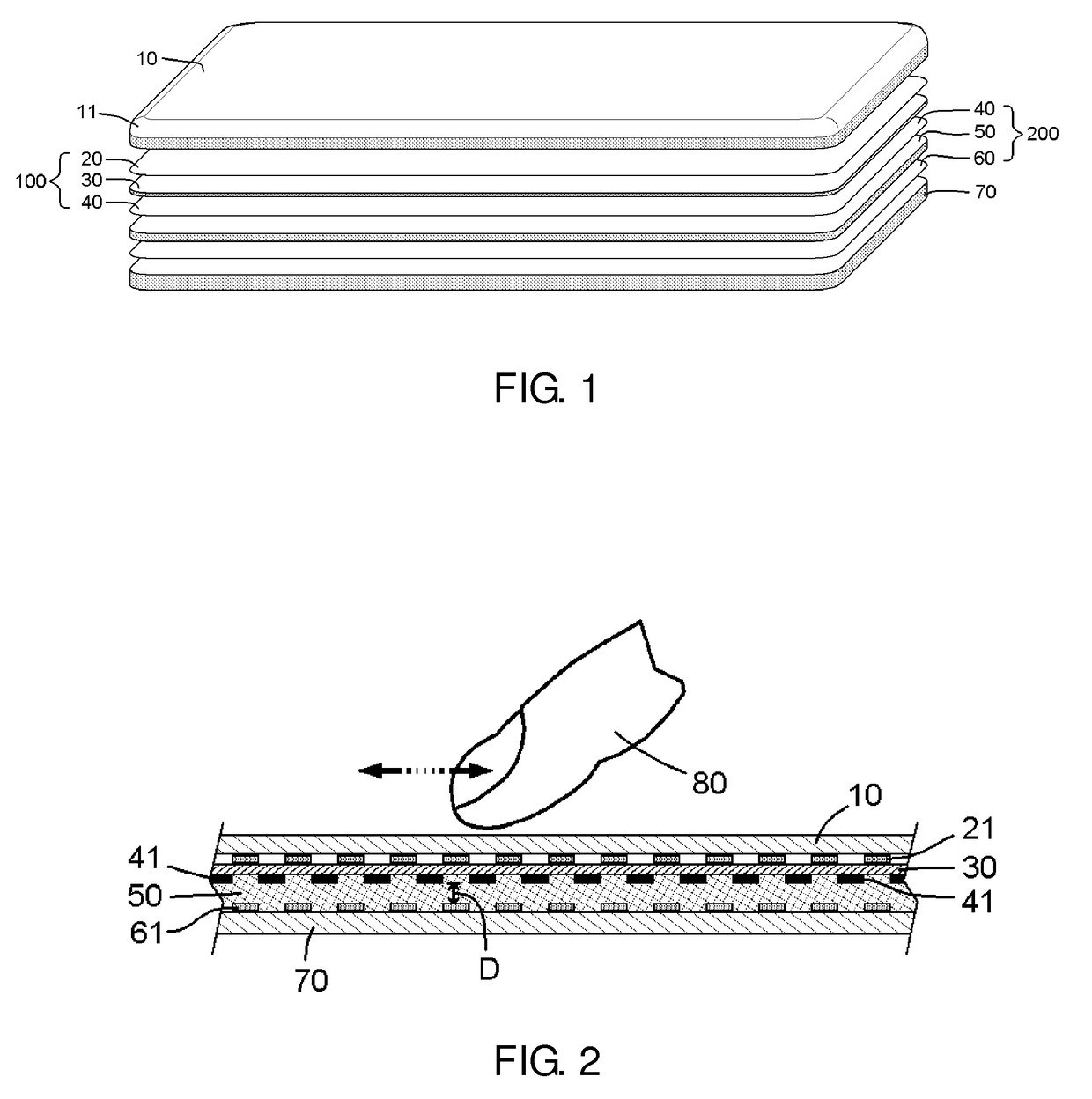 Touch and pressure sensitive panel