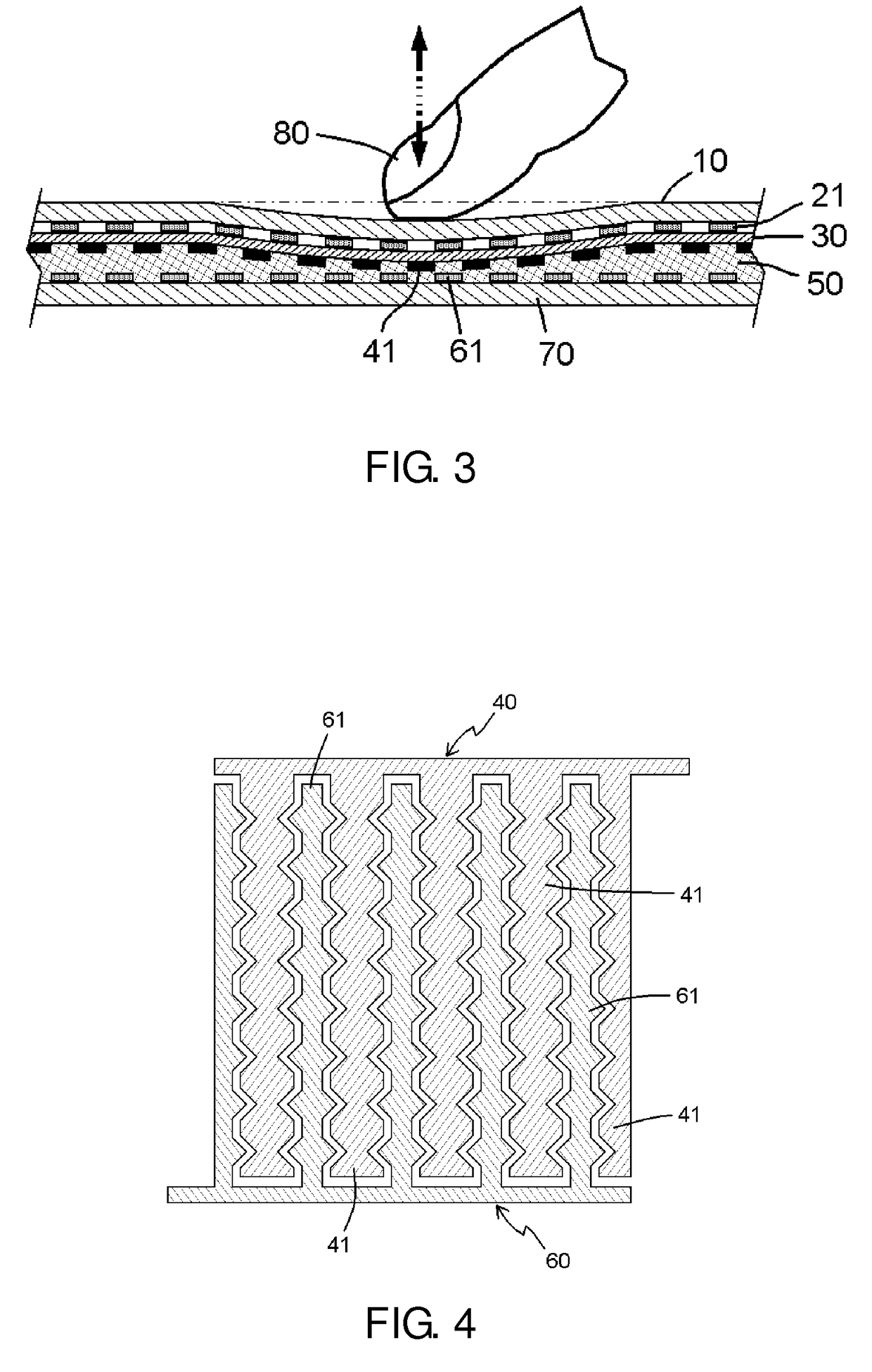 Touch and pressure sensitive panel