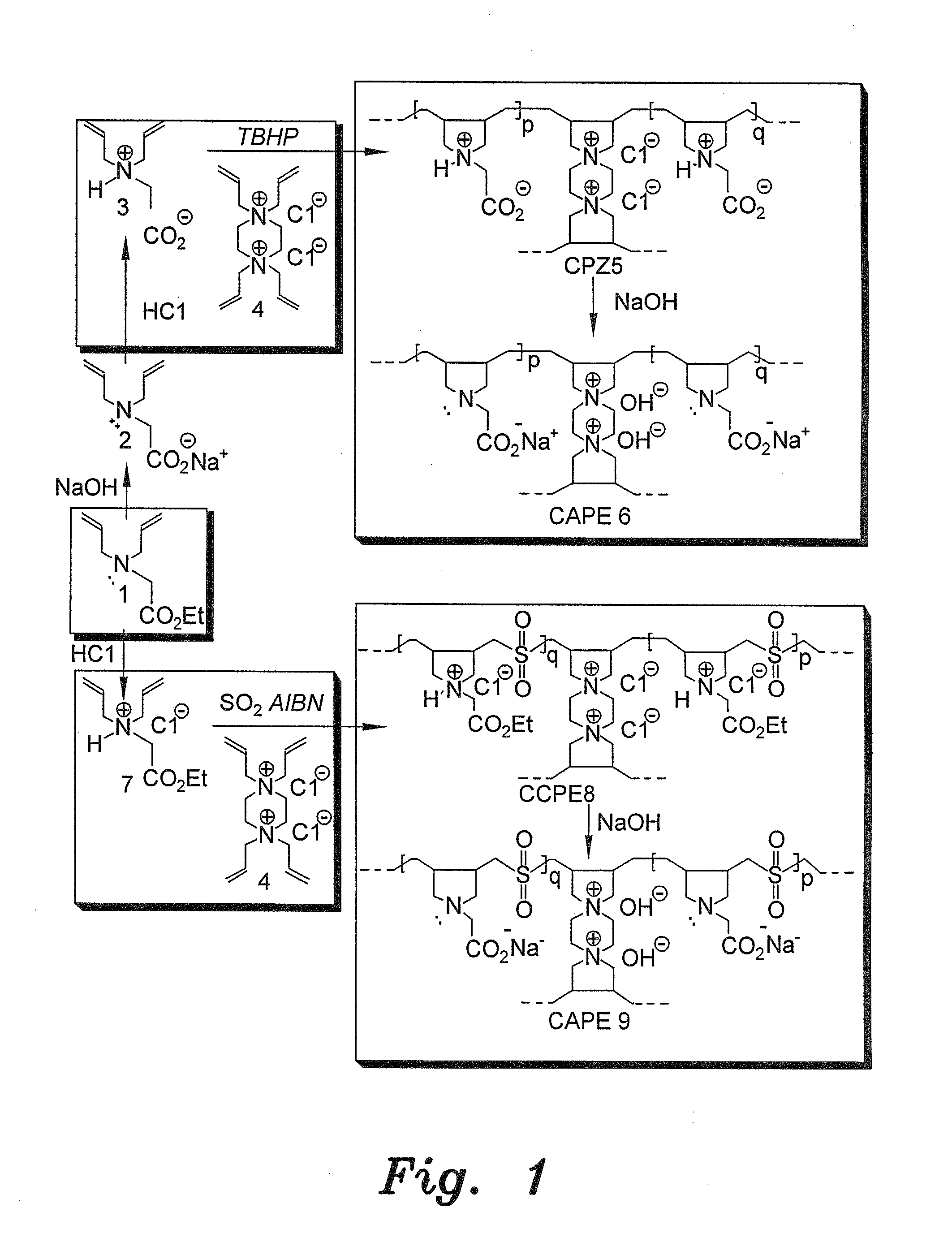 Cross-linked polyaminocarboxylates for the removal of metal ions from aqueous solutions